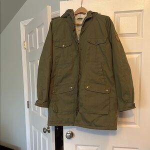 Fjallraven Green Military Field Jacket with Sturdy Fabric